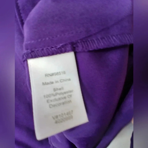 Coldwater Creek women's 2X long sleeve purple button down blouse office … - Picture 5 of 6